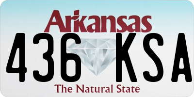 AR license plate 436KSA