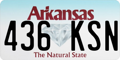 AR license plate 436KSN