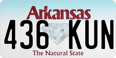 AR license plate 436KUN