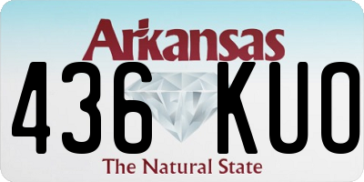 AR license plate 436KUO