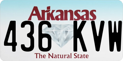 AR license plate 436KVW