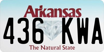 AR license plate 436KWA