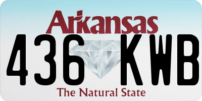 AR license plate 436KWB