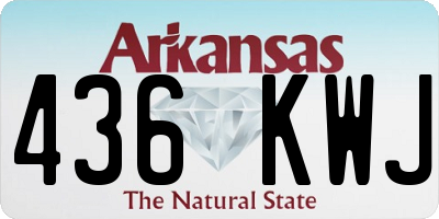 AR license plate 436KWJ
