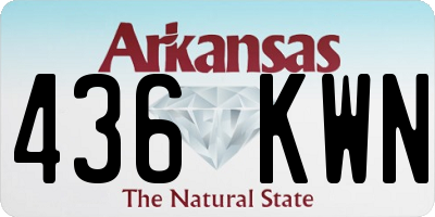 AR license plate 436KWN
