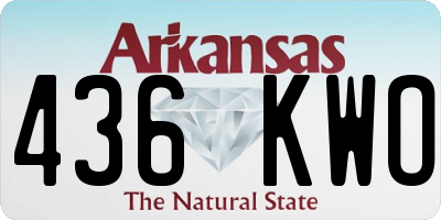 AR license plate 436KWO