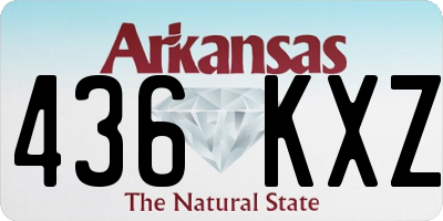 AR license plate 436KXZ