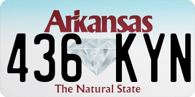 AR license plate 436KYN