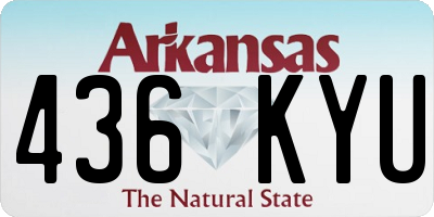 AR license plate 436KYU
