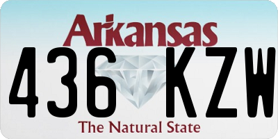 AR license plate 436KZW