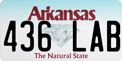 AR license plate 436LAB