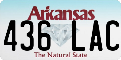 AR license plate 436LAC