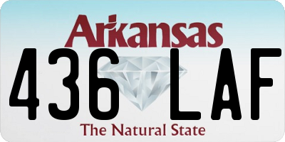 AR license plate 436LAF
