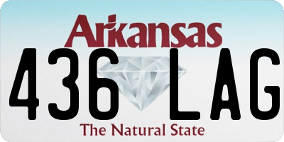 AR license plate 436LAG