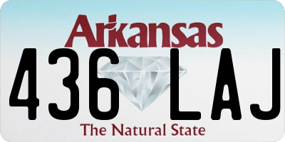AR license plate 436LAJ