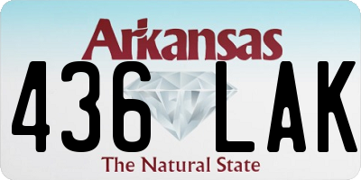 AR license plate 436LAK