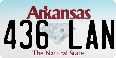 AR license plate 436LAN
