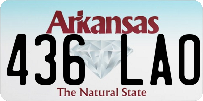 AR license plate 436LAO