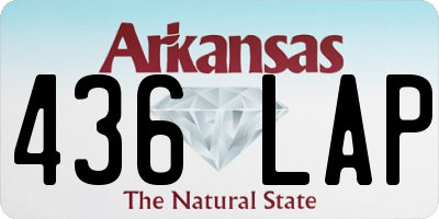 AR license plate 436LAP