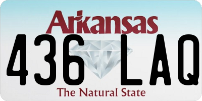 AR license plate 436LAQ