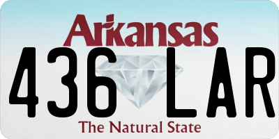 AR license plate 436LAR