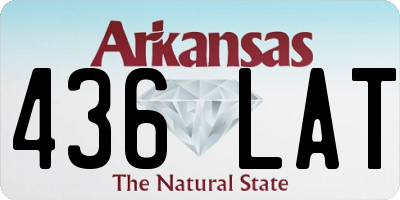 AR license plate 436LAT