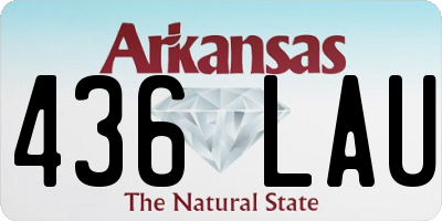 AR license plate 436LAU