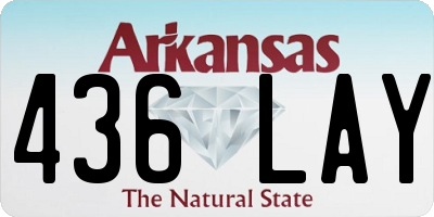 AR license plate 436LAY
