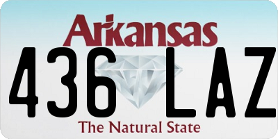 AR license plate 436LAZ