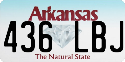 AR license plate 436LBJ