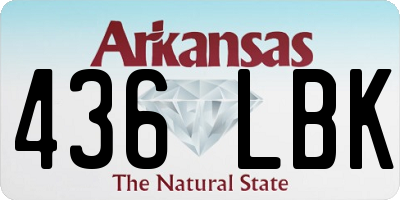 AR license plate 436LBK