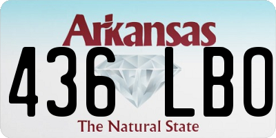 AR license plate 436LBO