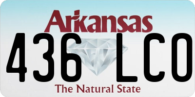 AR license plate 436LCO