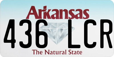 AR license plate 436LCR