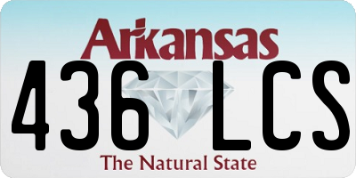 AR license plate 436LCS