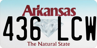 AR license plate 436LCW
