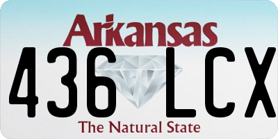 AR license plate 436LCX