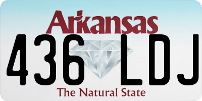 AR license plate 436LDJ