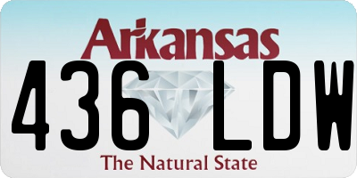 AR license plate 436LDW