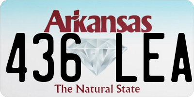 AR license plate 436LEA