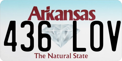 AR license plate 436LOV