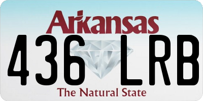 AR license plate 436LRB