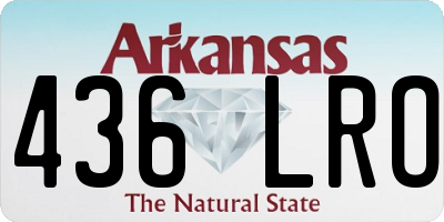 AR license plate 436LRO