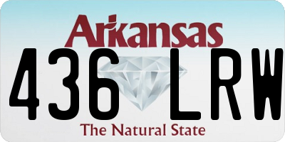 AR license plate 436LRW