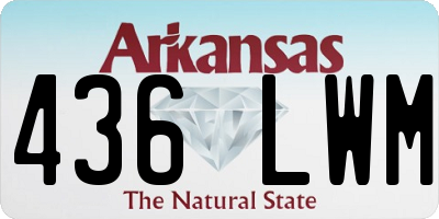 AR license plate 436LWM