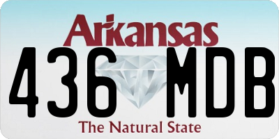 AR license plate 436MDB