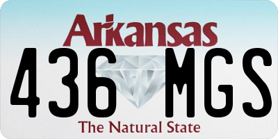 AR license plate 436MGS