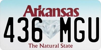 AR license plate 436MGU