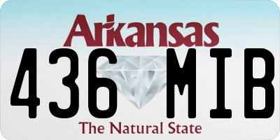 AR license plate 436MIB