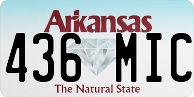 AR license plate 436MIC
